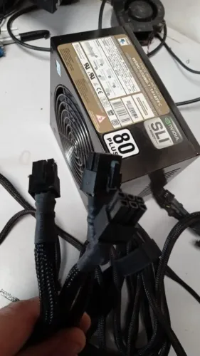 fonte gamer wise 650w reais 80 plus pfc ativo pci-e 3 conectores