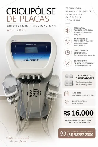 Criolipólise de Placas Criodermis Medical San + 6 Aplicadores