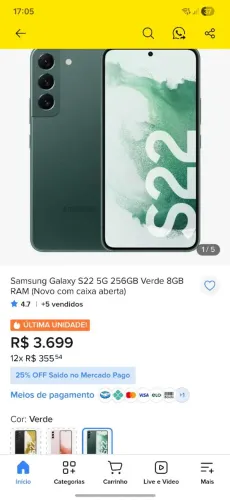 TROCO EM IPHONE 12 PRO MAX UN S22 NOVO