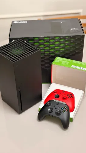 Xbox series X + controle vermelho