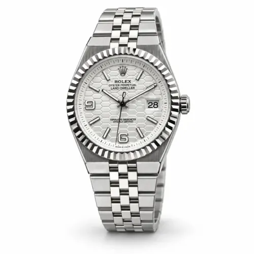 Relógio Masculino Rolex Land-Dweller Honeycomb 40 mm Aço integrado - Prem AAA+