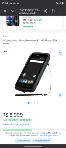 Htc honeywell ct60 coletor de dados 