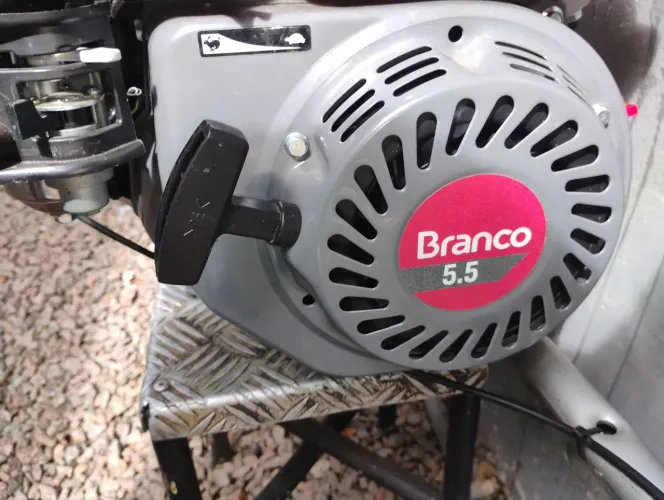 Motor com rabeta semi novo Branco 5.5 CV.
