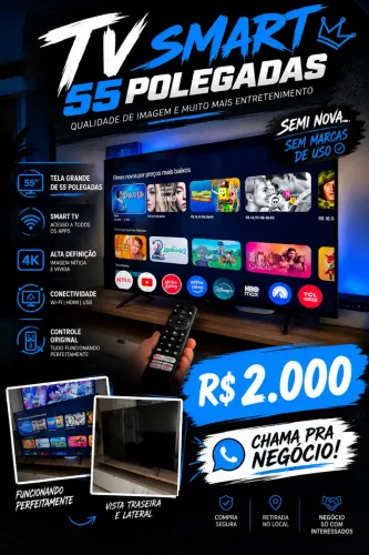 televisão smart 55 polegadas