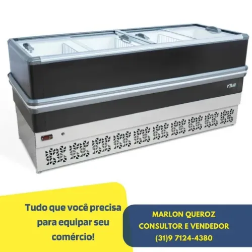 Ilha para Congelados Vidro Reto 2M Polar