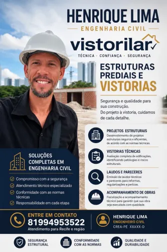 Engenheiro civil/ LAUDOS/VISTORIAS