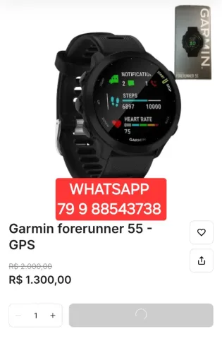 GARMIN FORERUNNER 55 GPS STRAVA ORIGINAL LACRADO LANÇAMENTO TEMOS OUTROS  