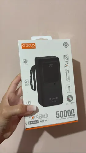 Bateria portátil turbo 50000mah da Gold Power Bank alta potência - Nova sem uso