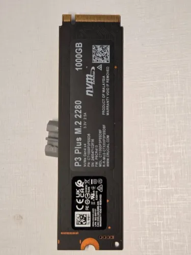 SSD NVMe Crucial P3 Plus 1TB PCIe 4.0 - Excelente Estado