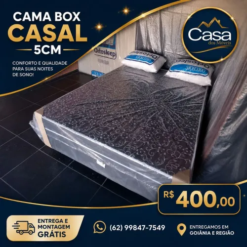 Cama box casal 5cm Ligue já