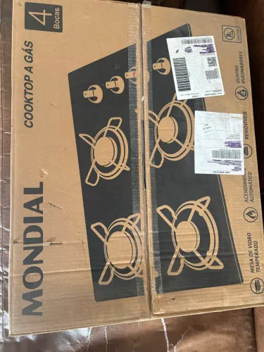 Fogão cooktop 4 bocas mondial novo