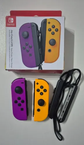 Controle Joy-Cons Roxo e Laranja original seminovo Nintendo Switch 