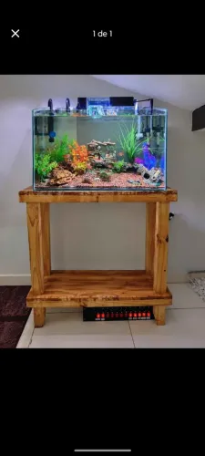 Aquário de 72 litros + móvel + acessórios
