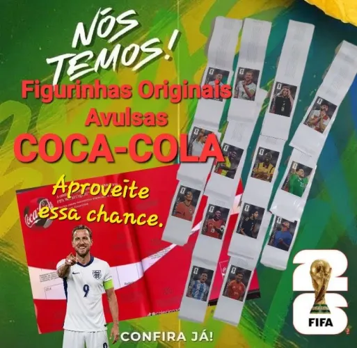 Figurinhas Avulsas Originais da COCA-COLA - Copa do Mundo 2026