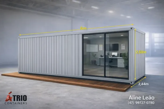 Container Comercial 6x2,44x2,50 - Pronto para Negócio