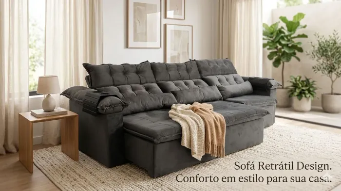 Sofá Reclinável e Retratil 2,50 .Pronta entrega ?