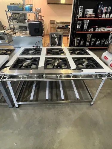 Fogão industrial 4 bocas 40x40 perfil 10 - pronta entrega