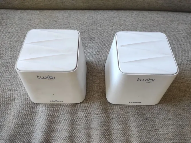 Kit Roteador Mesh Intelbras Twibi Giga+ (Par) - Wi-Fi AC1200 Gigabit