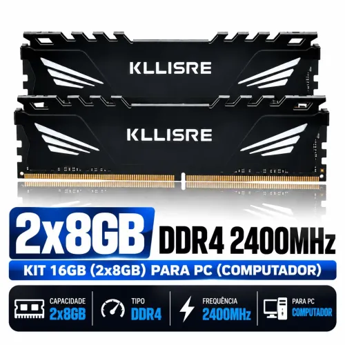 Kit Memória RAM para PC (computador) 16GB (2x8GB) DDR4 2400MHz Kllisre