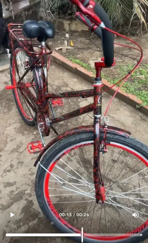 Bicicleta poti Caloi aro aero raio inox caixas rolimã e com alarme