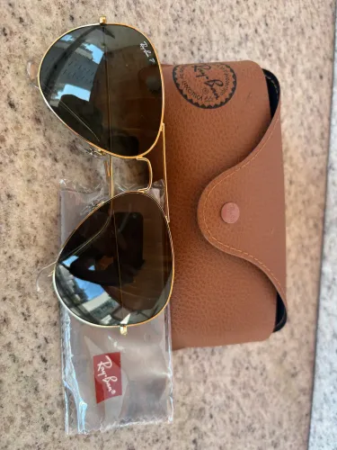 Óculos de sol ray ban aviador lente polarizada