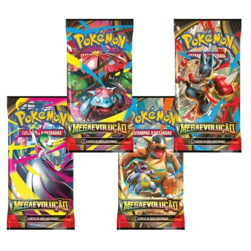 Pacote Booster Unitário Nacional Pokémon - Megaevolução