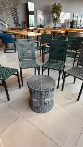 PUFF - MESA DE CENTRO EM CORDA NAUTIC\