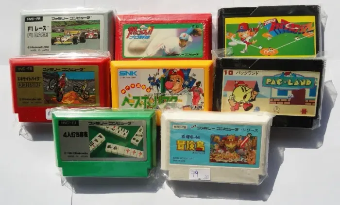 nintendo nes famicom japones 60 pinos nintendinho queima lote 8 cartuchos veja