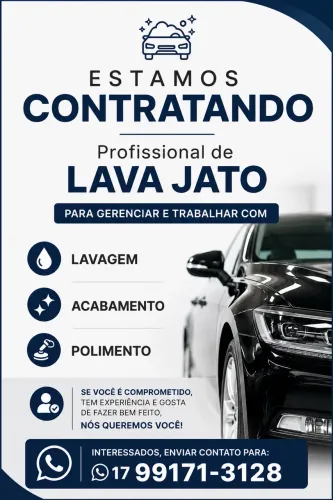 Gerente pra lava jato