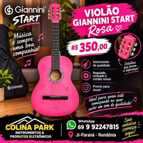 Violão Giannini Rosa