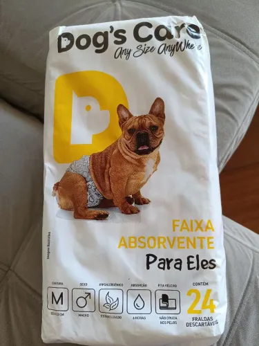 Fralda faixa absorvente pra cachorro 
