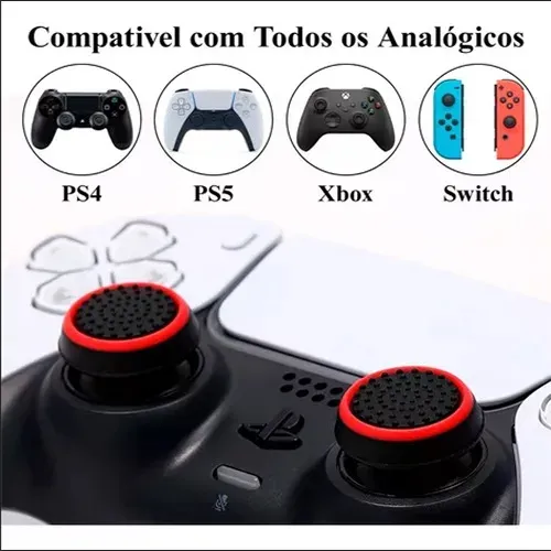 Protetor para Analógico Grip de Silicone - Kit com 10 Unidades para Xbox e PlayStation