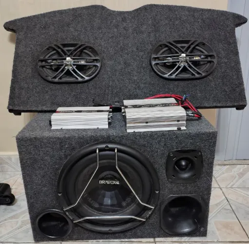 Kit Som Automotivo Bravox Completo + 2 Módulos Taramps | Tudo 100%