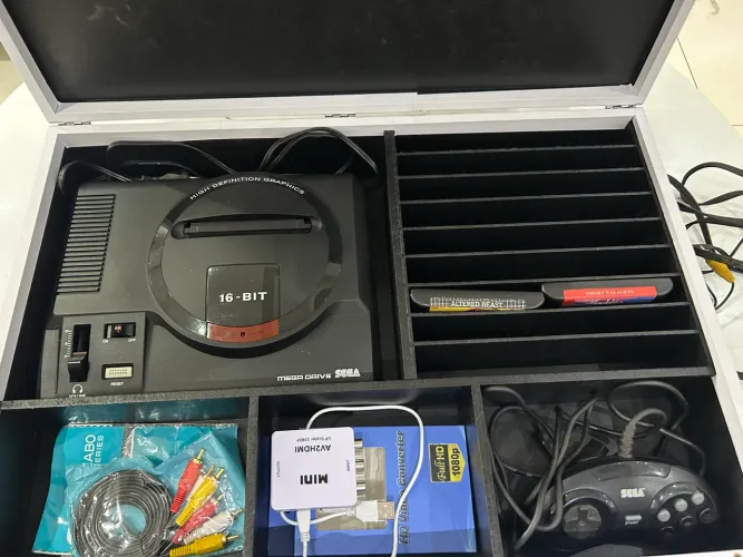 MegaDrive com cartão de memória