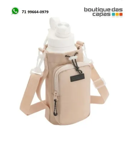 Bolsa Porta Garrafa Squeeze para Copo Térmico Com Alça Ajustável Shoulder Bag Para garraf