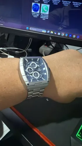 Relogio Chronografo aço inox original desig italiano Naviforce