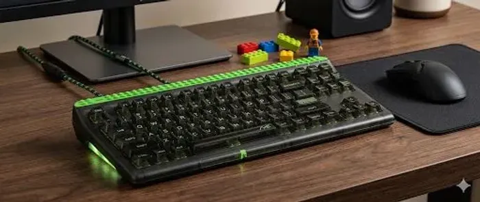 Teclado Mecânico Epomaker Brick 87 Lego TKL Sem Fio Hot Swap RGB Gamer