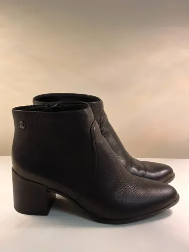 Bota de Couro Bottero Cano Curto Preta - Tam 36