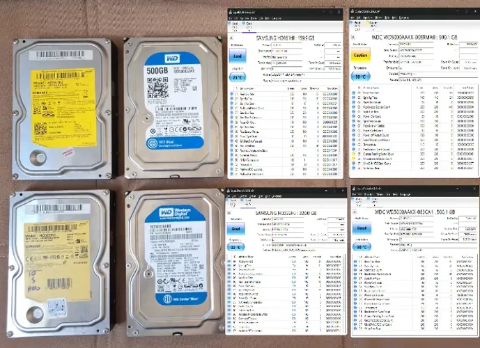Pacote 4 HDs 3,5'' 2x500GB 1x320Gb 1x160GB