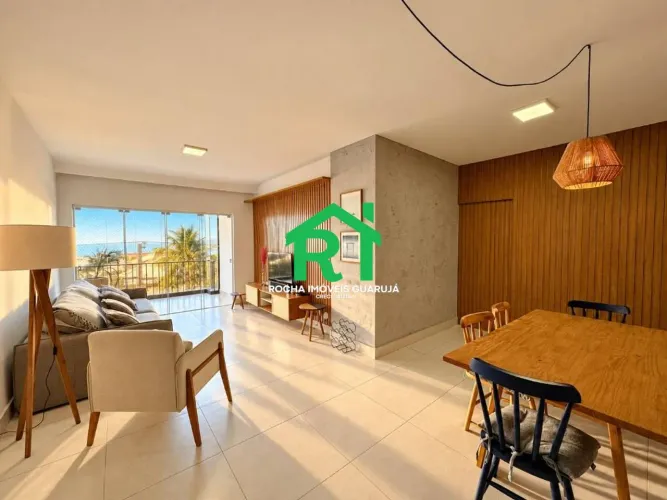 Apartamento frente mar com 3 quartos, 2 vagas, lazer à venda em Pitangueiras, Guarujá.