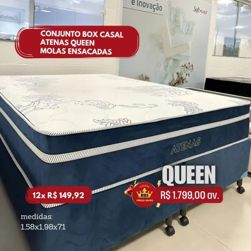 PROMOÇÃO URGENTE - Cama QUEEN Atenas MOLAS ENSACADAS por apenas 12x de R$175,35