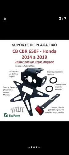 Suporte eliminador de paralama(rabeta, placa) vendo R$100   