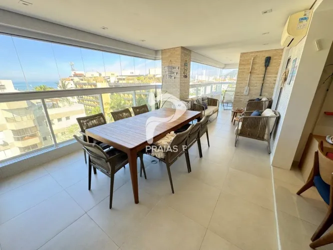 Apartamento com vista para o mar, 3 dormitórios, Enseada, Guarujá