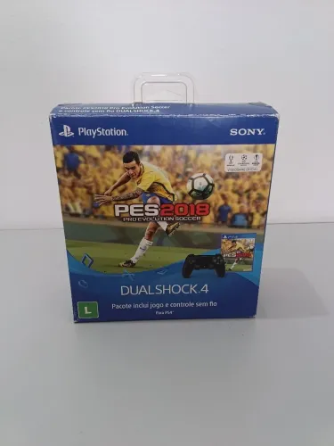 Vendo Controle sem fio DualShock 4 Ps4 com jogo Pes Pro Evolution Soccer 2018 Semi novo