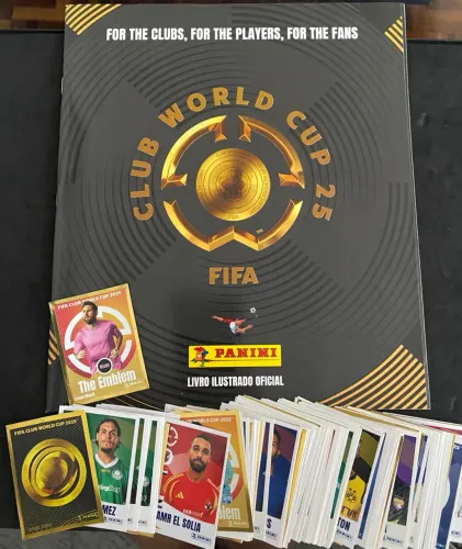 Álbum Mundial de Clubes 2025 com 240 figurinhas sem repetição
