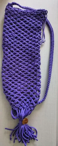 Bolsa para tapete de yoga de macramê (fio poliéster)