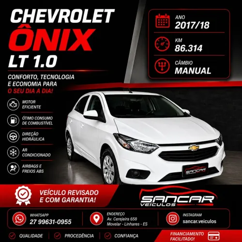Chevrolet Onix Hatch LT 1.0 8V Flex Mec. 4P 2018