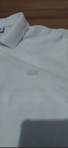 Polo Lacoste Branca Original  - Logotipo Monocromático. 