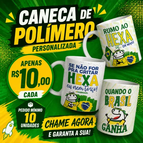 Promoção de caneca personalizadas de polímero! Copa do mundo 2026