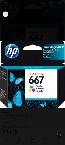 Cartucho HP 667 original 